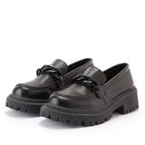 チェーンベルト付き フェイクレザー 厚底 | レースレディース | 詳細画像1