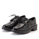 エナメル調 レースアップ 厚底 | レースレディース  | 詳細画像1 