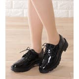 エナメル調 レースアップ 厚底 | レースレディース  | 詳細画像3 