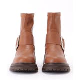 レザー調ビッグバックル付きトラックショートブーツ 女性 靴 | レースレディース  | 詳細画像14 