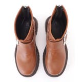 レザー調ビッグバックル付きトラックショートブーツ 女性 靴 | レースレディース  | 詳細画像15 