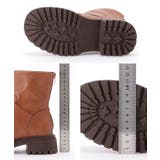 レザー調ビッグバックル付きトラックショートブーツ 女性 靴 | レースレディース  | 詳細画像20 