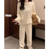 クルーネック ケーブル柄 ふわもこ | レースレディース | 詳細画像13