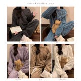 クルーネック ケーブル柄 ふわもこ | レースレディース | 詳細画像2