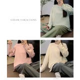 配色 クルーネック オーバーサイズ | レースレディース | 詳細画像2