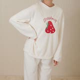 いちご柄 ロゴ クルーネック | レースレディース  | 詳細画像1 