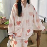 Vネック ハート柄 前開き | レースレディース  | 詳細画像1 