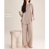 ソリッドカラー スキッパーネック ギャザー | レースレディース  | 詳細画像7 