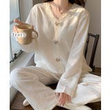 Vネック フラワー リボン | レースレディース  | 詳細画像5 