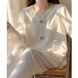 Vネック フラワー リボン | レースレディース  | 詳細画像7 