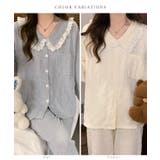 Vネック ビッグカラー フリルレース | レースレディース  | 詳細画像2 