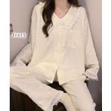 Vネック ビッグカラー フリルレース | レースレディース  | 詳細画像7 