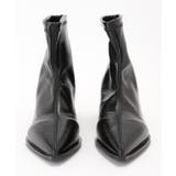 レザー調 ポインテッドトゥ チャンキーヒール | レースレディース | 詳細画像12