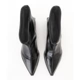 レザー調 ポインテッドトゥ チャンキーヒール | レースレディース | 詳細画像17