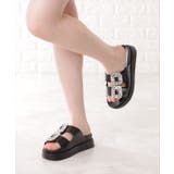 ビジュー付き ダブルベルト フラット | レースレディース  | 詳細画像4 