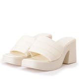 スクエアトゥ フェイクレザー クッション | レースレディース  | 詳細画像1 