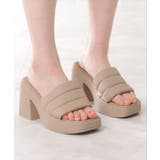 スクエアトゥ フェイクレザー クッション | レースレディース  | 詳細画像10 