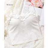 ソリッドカラー フロントフリル クロップド丈 | レースレディース  | 詳細画像14 