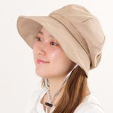 ソリッドカラー つば広 日除け | レースレディース | 詳細画像1