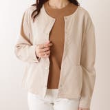 ドロスト付き ノーカラー フロント | レースレディース | 詳細画像1