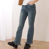 裾フリンジ スリム フレア | レースレディース  | 詳細画像1 