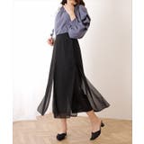 シフォン レイヤード ミモレ丈 | レースレディース  | 詳細画像8 