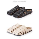 フェイクレザー メッシュ フラット | レースレディース  | 詳細画像2 