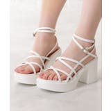 ソリッドカラー ナローストラップ プラットフォームソール | レースレディース  | 詳細画像10 