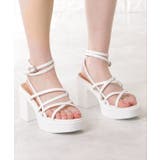 ソリッドカラー ナローストラップ プラットフォームソール | レースレディース  | 詳細画像12 