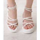 ソリッドカラー ナローストラップ プラットフォームソール | レースレディース  | 詳細画像13 