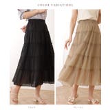 ティアード ギャザー ロング丈 | レースレディース  | 詳細画像2 