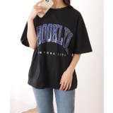 カレッジロゴ風 ビッグシルエット 半袖 ドロップショルダー プルオーバー | レースレディース  | 詳細画像4 
