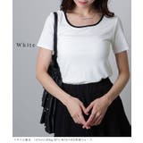 配色ライン スクエアネック ソリッド 半袖 Tシャツ | レースレディース | 詳細画像15