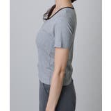 配色ライン スクエアネック ソリッド 半袖 Tシャツ | レースレディース | 詳細画像7