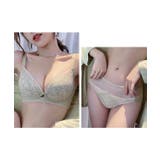 フラワー 刺繍 ノンワイヤー 3/4ブラ&ショーツ | レースレディース  | 詳細画像13 