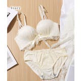 トリプルストラップ ノンワイヤー リボン レース ブラ&ショーツ | レースレディース | 詳細画像17