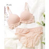アンダーフリル リボン風 ノンワイヤー 3/4 ブラ&ショーツ | レースレディース | 詳細画像11