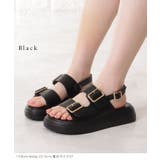 バックストラップ付き 太ベルト 厚底 コンフォート サンダル | レースレディース  | 詳細画像3 