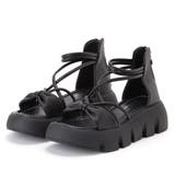 ナロー ストラップ ハイカット 厚底 コンフォート サンダル | レースレディース  | 詳細画像1 