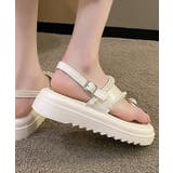 パールライン バックストラップ 厚底 トング サンダル | レースレディース | 詳細画像11