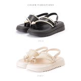 パールライン バックストラップ 厚底 トング サンダル | レースレディース | 詳細画像2