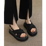 クロス フリンジ バックストラップ コンフォート サンダル | レースレディース  | 詳細画像4 