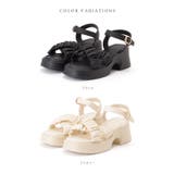 クロス シュシュ ベルト 厚底 ストラップ サンダル | レースレディース | 詳細画像2