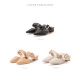 フェイクレザー ポインテッド スタッズ ミュール サンダル | レースレディース  | 詳細画像2 