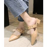 フェイクレザー ポインテッド スタッズ ミュール サンダル | レースレディース  | 詳細画像8 