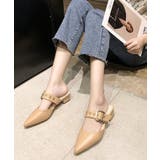 フェイクレザー ポインテッド スタッズ ミュール サンダル | レースレディース  | 詳細画像9 