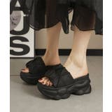 ソリッドカラー ダッド風 厚底 ボリューム サンダル | レースレディース  | 詳細画像4 