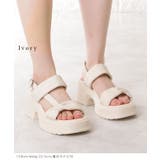 フェイクレザー リボンライク バックストラップ 厚底 サンダル | レースレディース | 詳細画像10