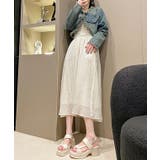 フェイクレザー リボンライク バックストラップ 厚底 サンダル | レースレディース | 詳細画像12