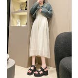 フェイクレザー リボンライク バックストラップ 厚底 サンダル | レースレディース | 詳細画像5